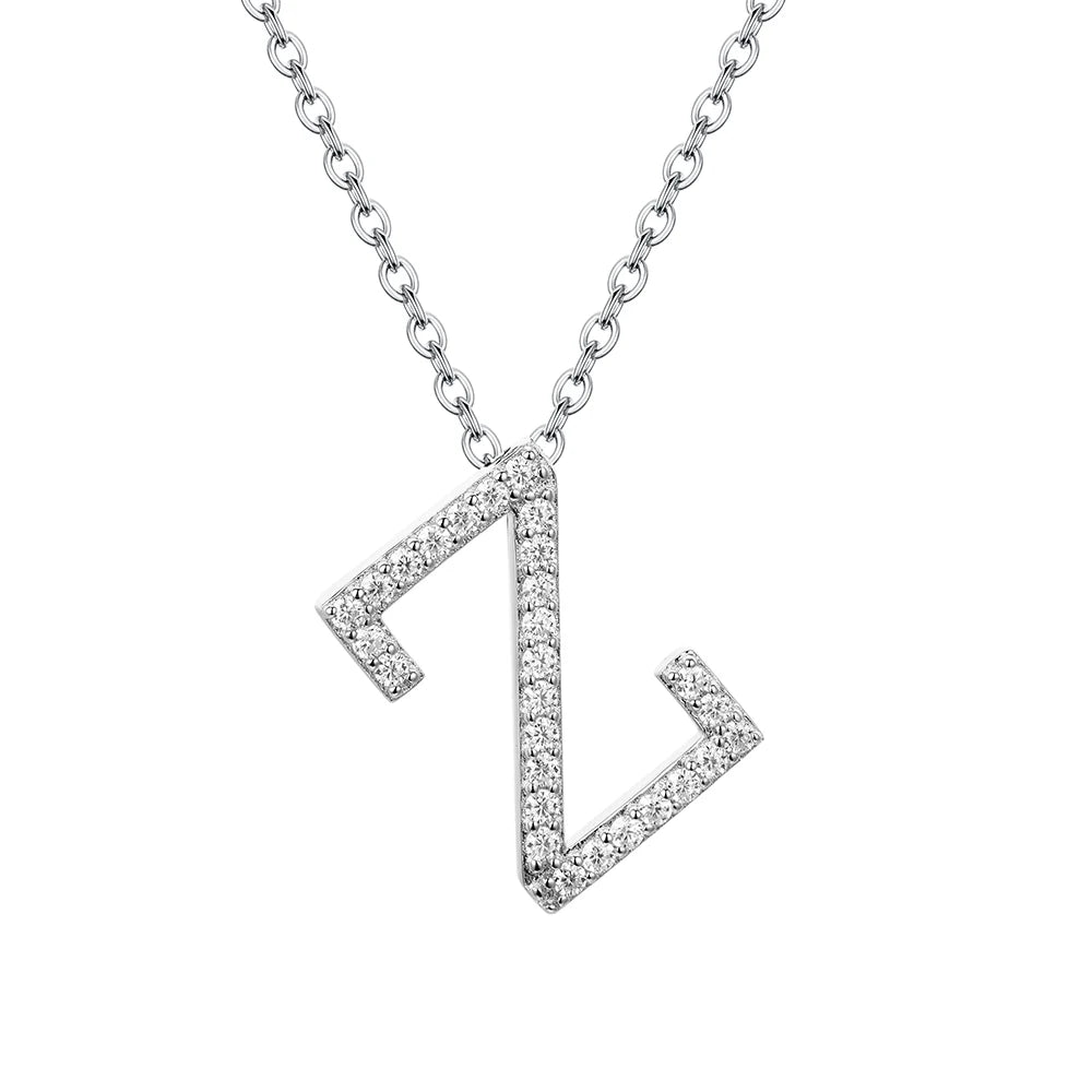 Moissanite Letter Pendant 925