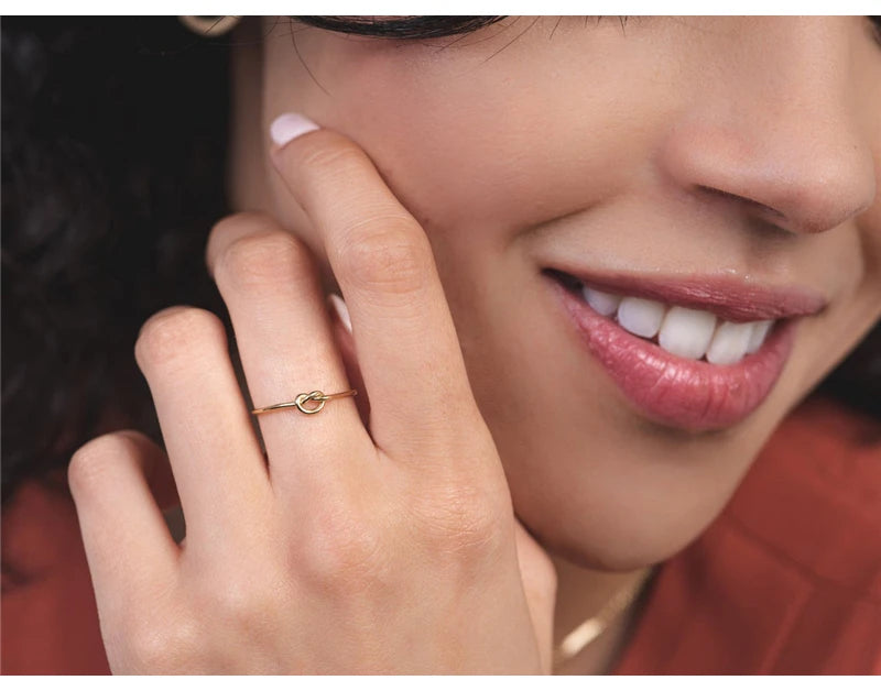 Heart-Shape Gold Ring – 14K Gold-Filled Minimalist Boho Knuckle Ring | Elegant Stacking Jewelry