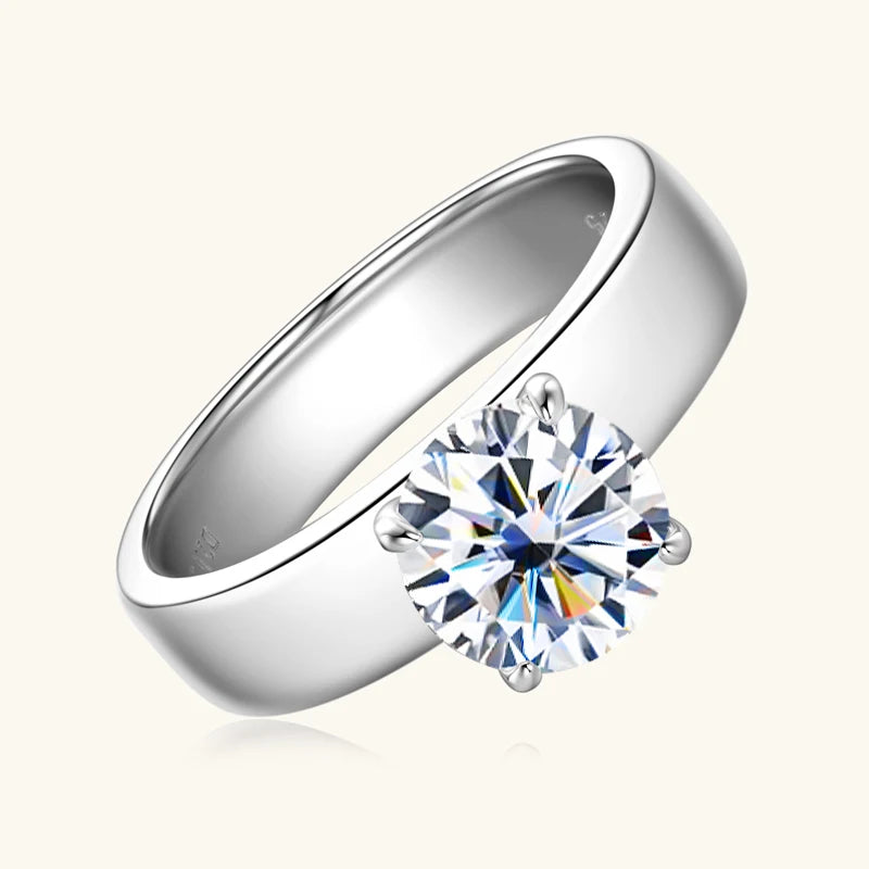 18k Gold Plated Moissanite Wedding Ring