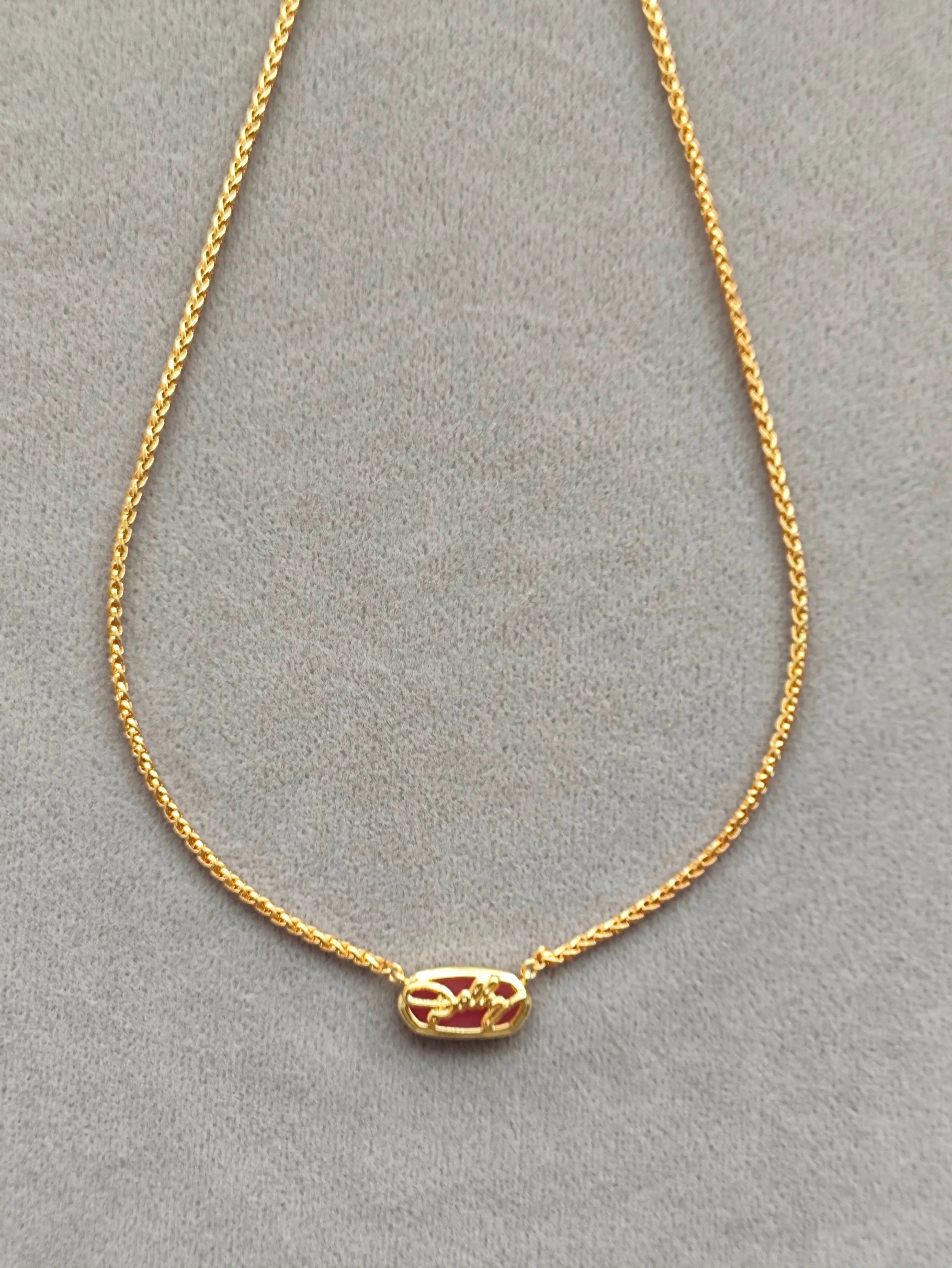 Kendra Scott Double Chain Elisa Pink Drusy Crystal Butterfly Pendant Necklace