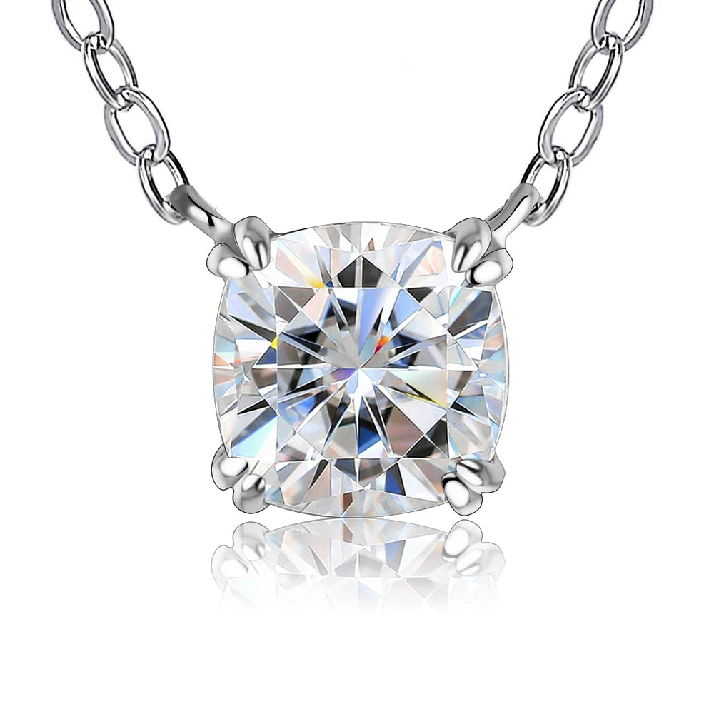 Cushion Cut Moissanite Pendant