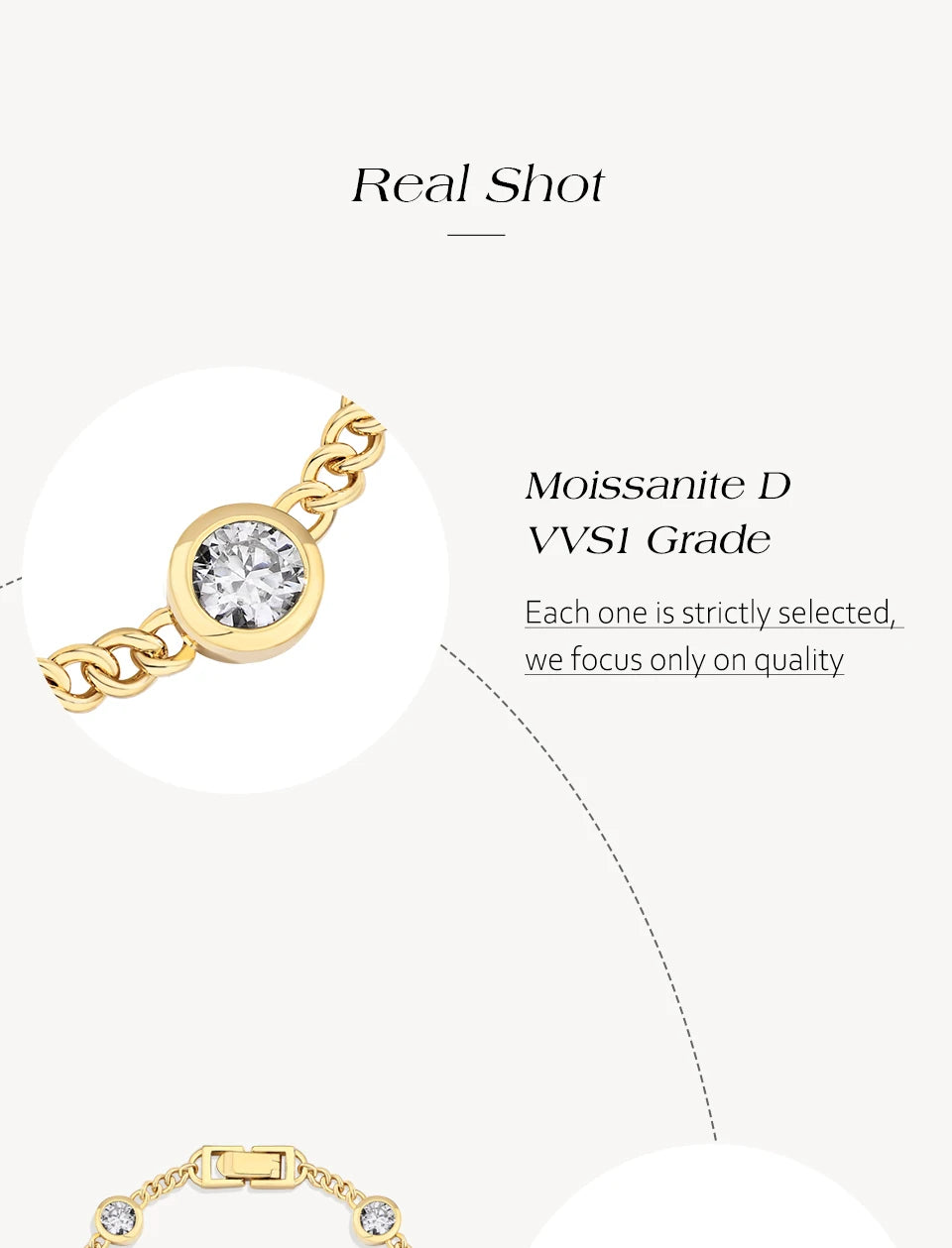 "Luxury Round Halo D Color VVS1 Diamond Bracelet for Women - S925 Sterling Silver Yellow Gold Plated.