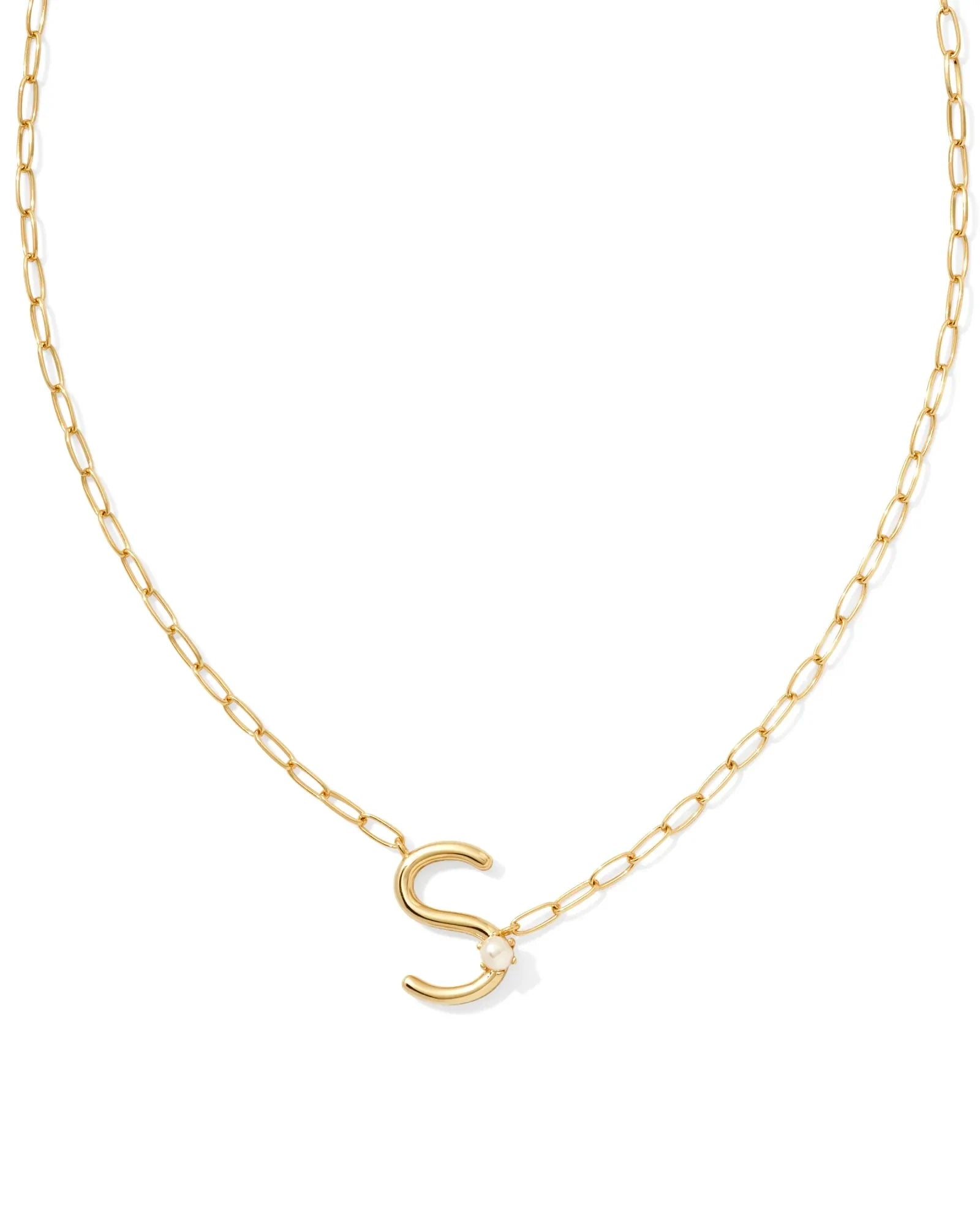 Kendra Scott Pearl Initial Pendant Necklace…