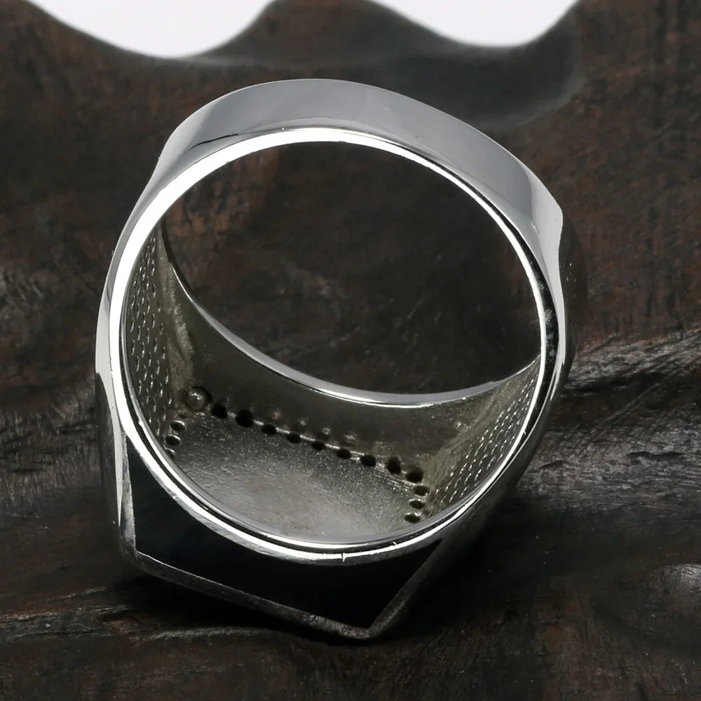 Men’s Black Zircon Signet Ring