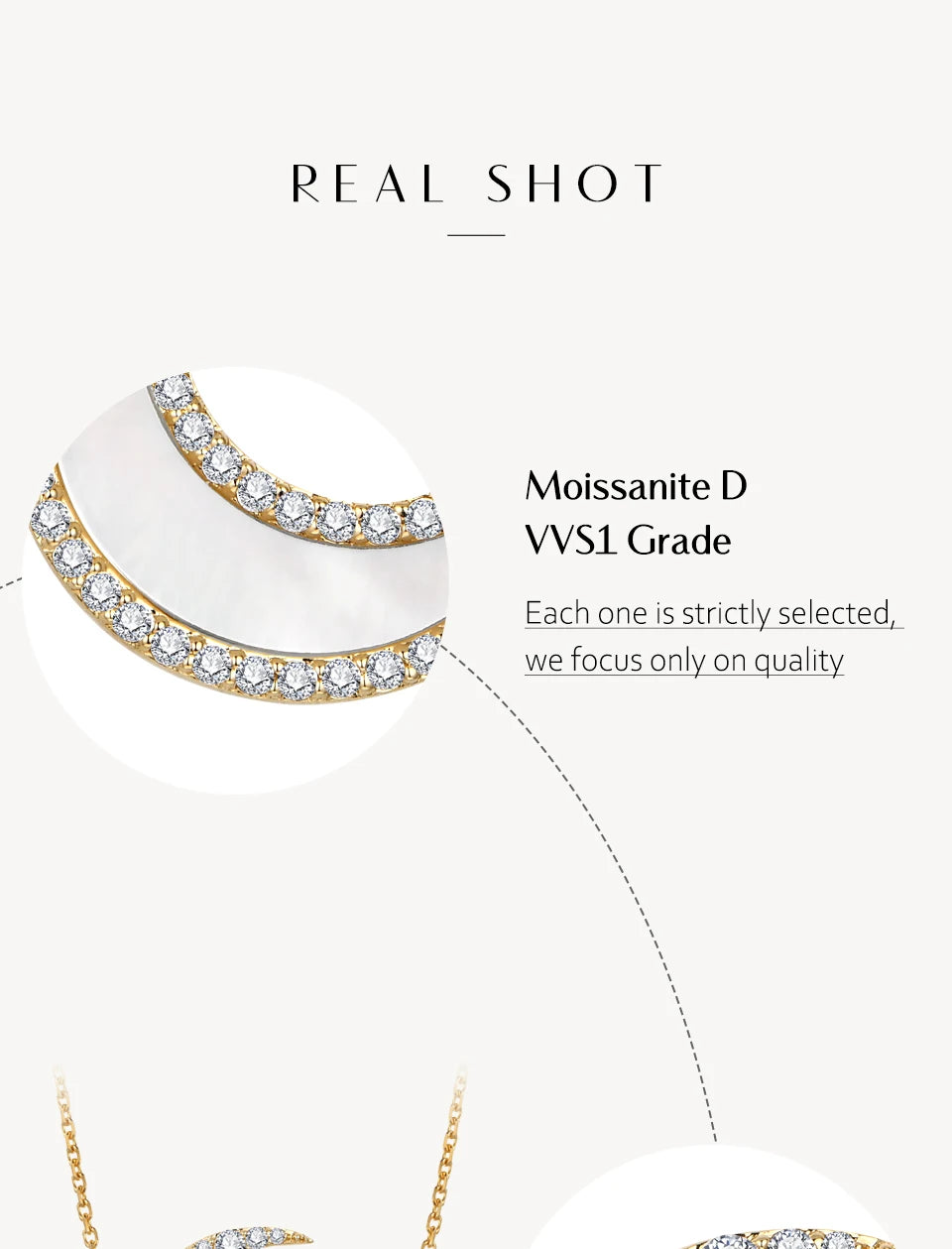 Luxury Moon Moissanite Necklace