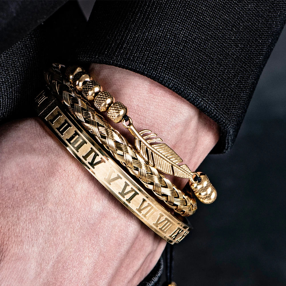 Feather Beaded Bracelet – Handmade Stainless Steel & Zircon Charm