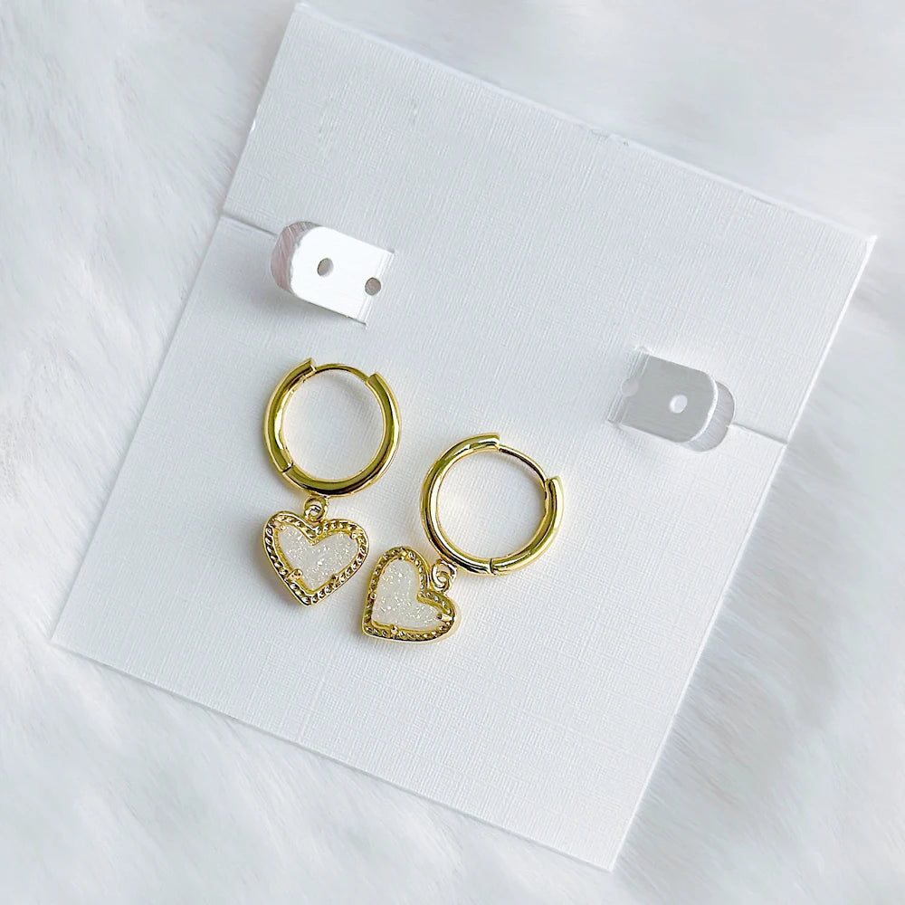 Kendra Scott Gold Heart Huggie Hoop Earrings