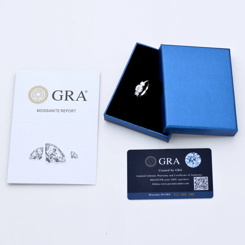 3-Stone Moissanite Wedding Ring for Women