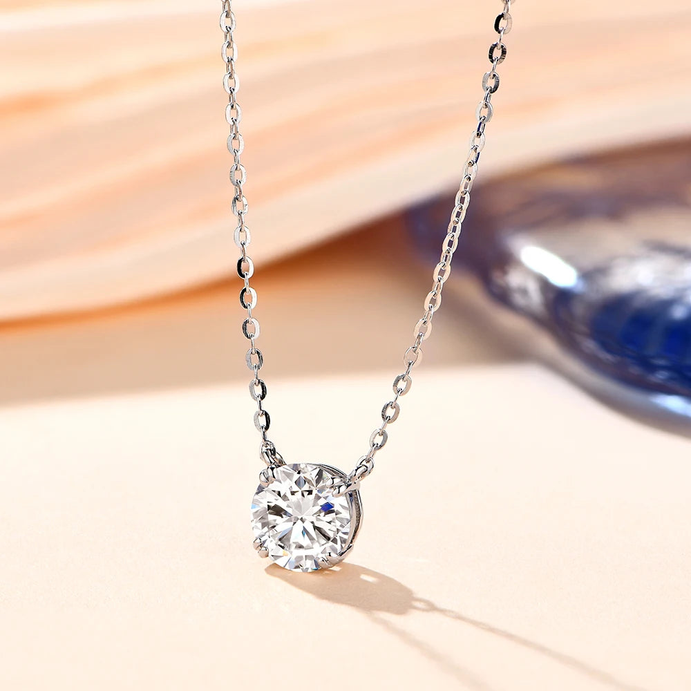 Whispers of Light Pendant 0.5CT - 2 CT Moissanite Necklace