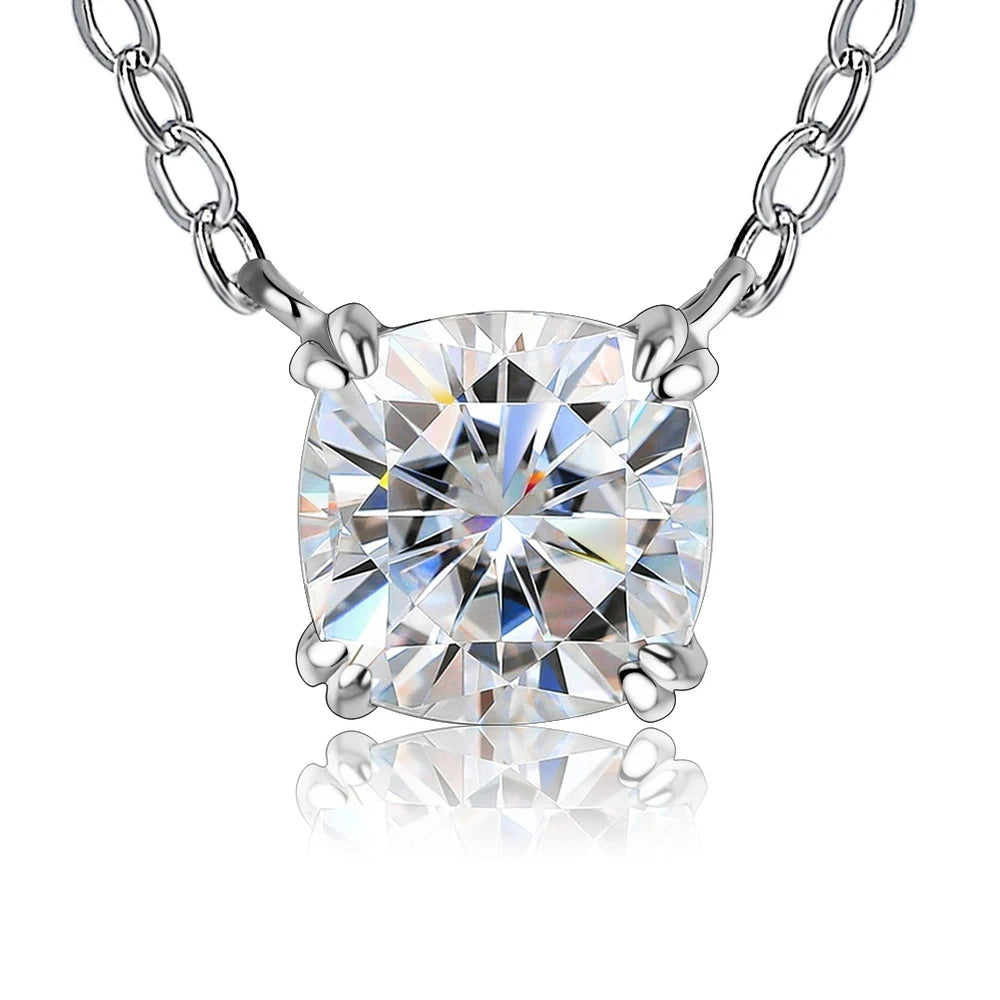 Cushion Cut Moissanite Pendant