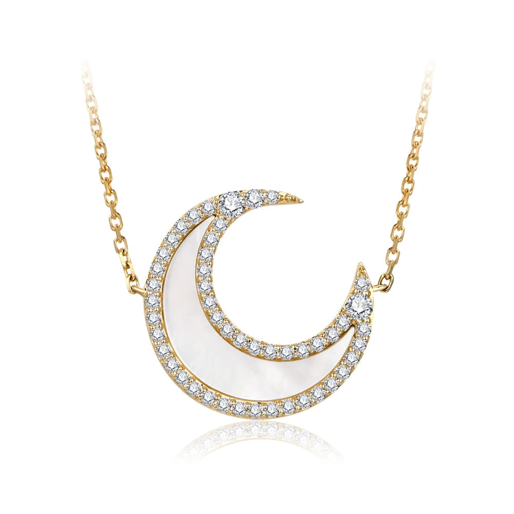 Luxury Moon Moissanite Necklace