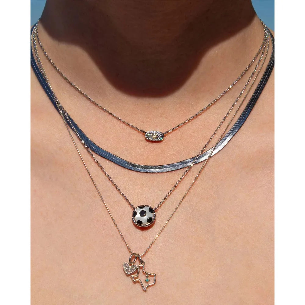 Kendra Scott Ivory Mother-of-Peal Soccer Short Pendant Necklace