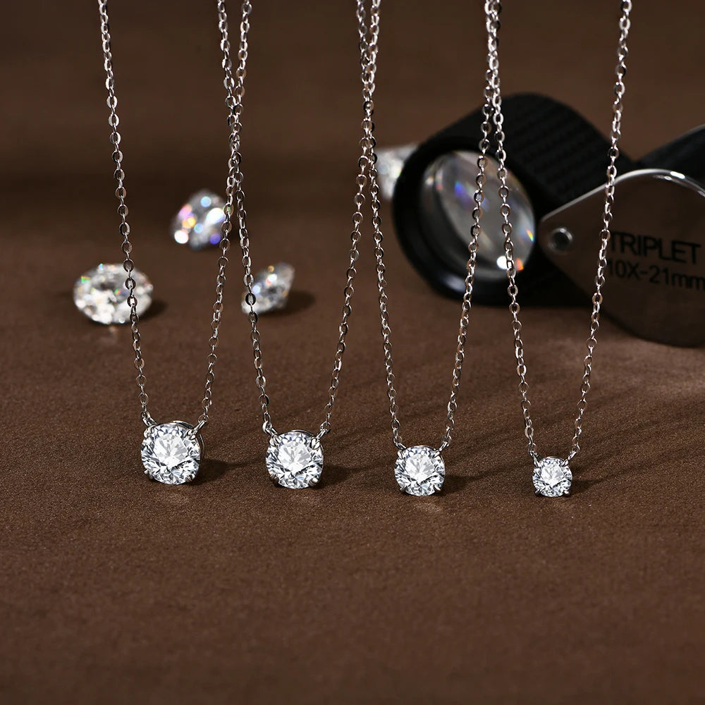Whispers of Light Pendant 0.5CT - 2 CT Moissanite Necklace