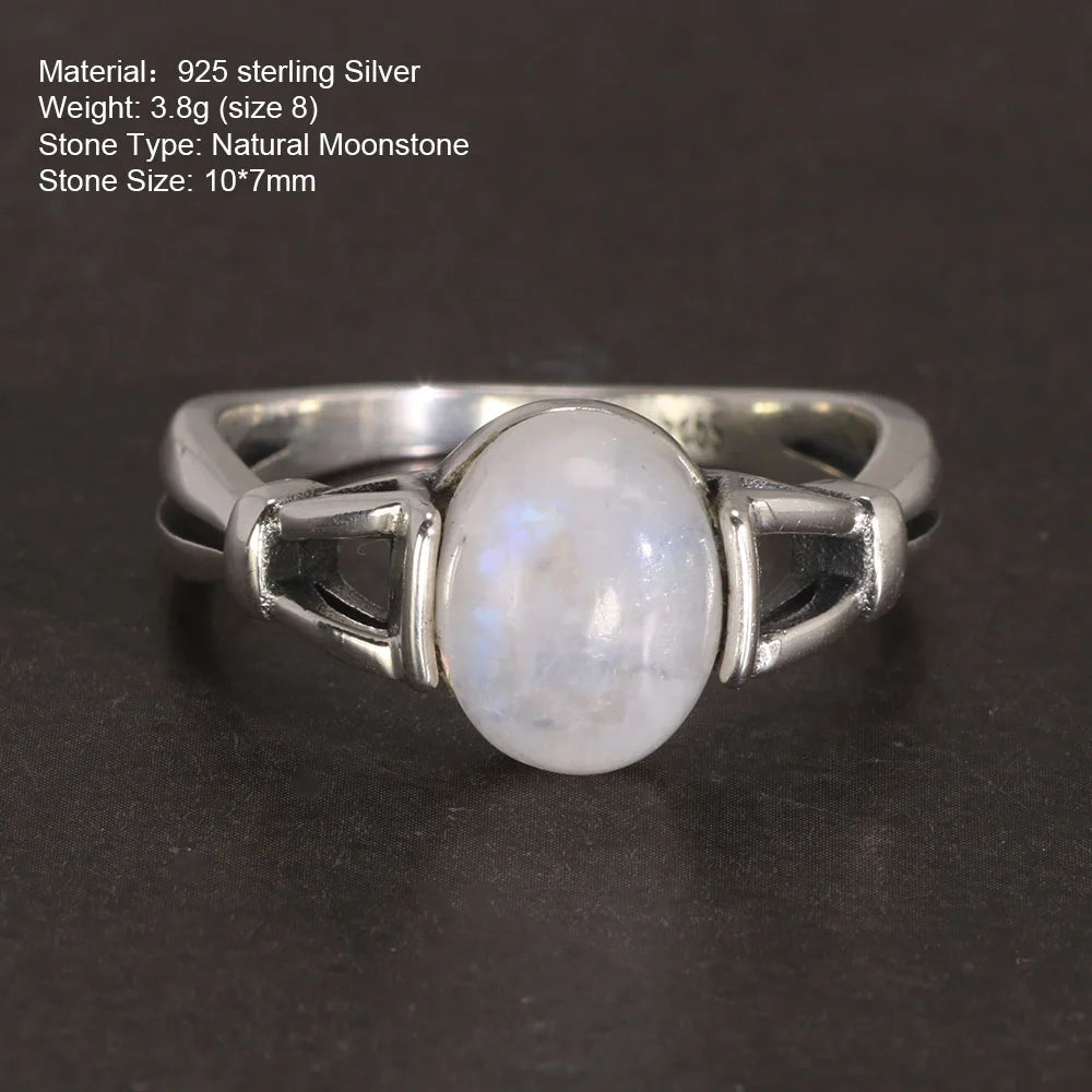 Bella Moonstone Silver Ring