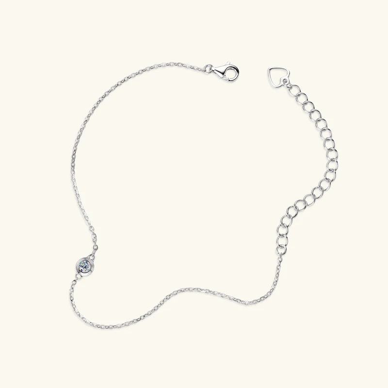 Radiant Round 0.1CT Moissanite Bracelet