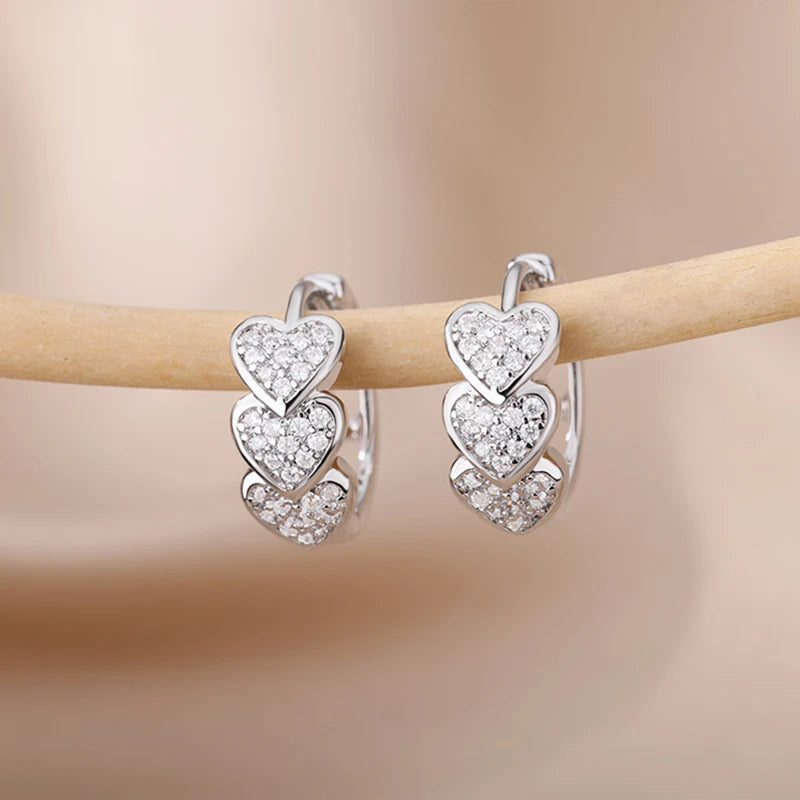 Zircon Luxury Hoop Earrings