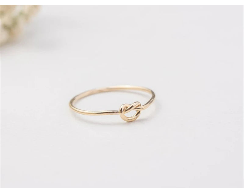 Heart-Shape Gold Ring – 14K Gold-Filled Minimalist Boho Knuckle Ring | Elegant Stacking Jewelry