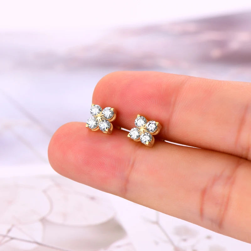 Four Leaf-Clover Moissanite Set
