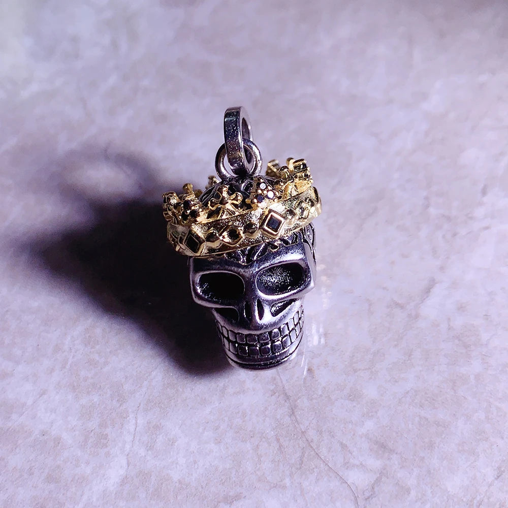 Vintage Skull Crown Pendant
