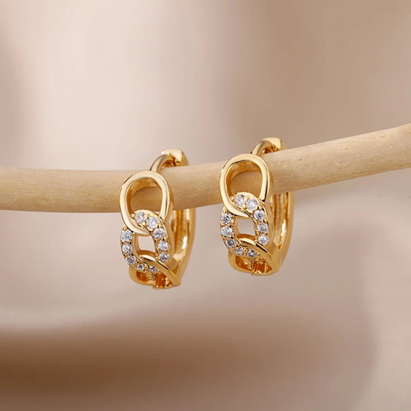 Zircon Luxury Hoop Earrings