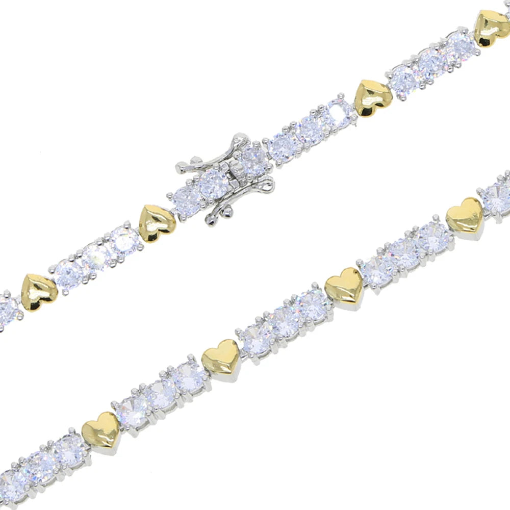 Iced Out Cross Heart Necklace