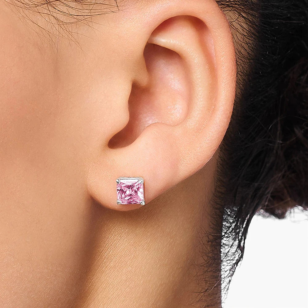 Pink Stone Sterling Silver Jewelry Set