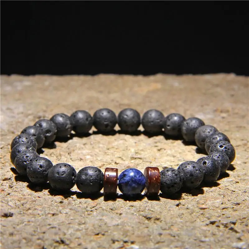Volcanic Stone Beaded Bracelet