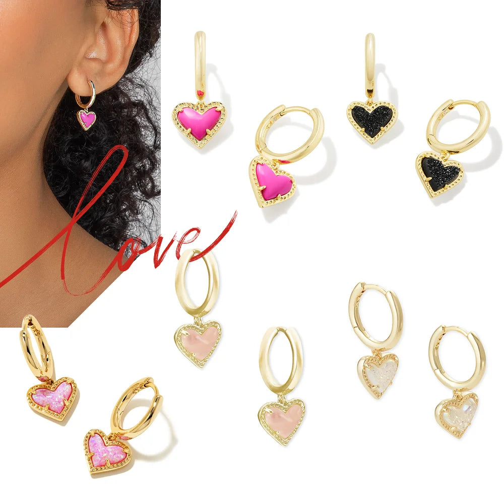 Kendra Scott Gold Heart Huggie Hoop Earrings