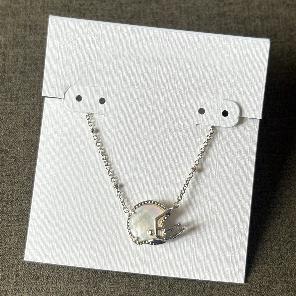 Kendra Scott Football Helmet Gold Short Pendant Necklace