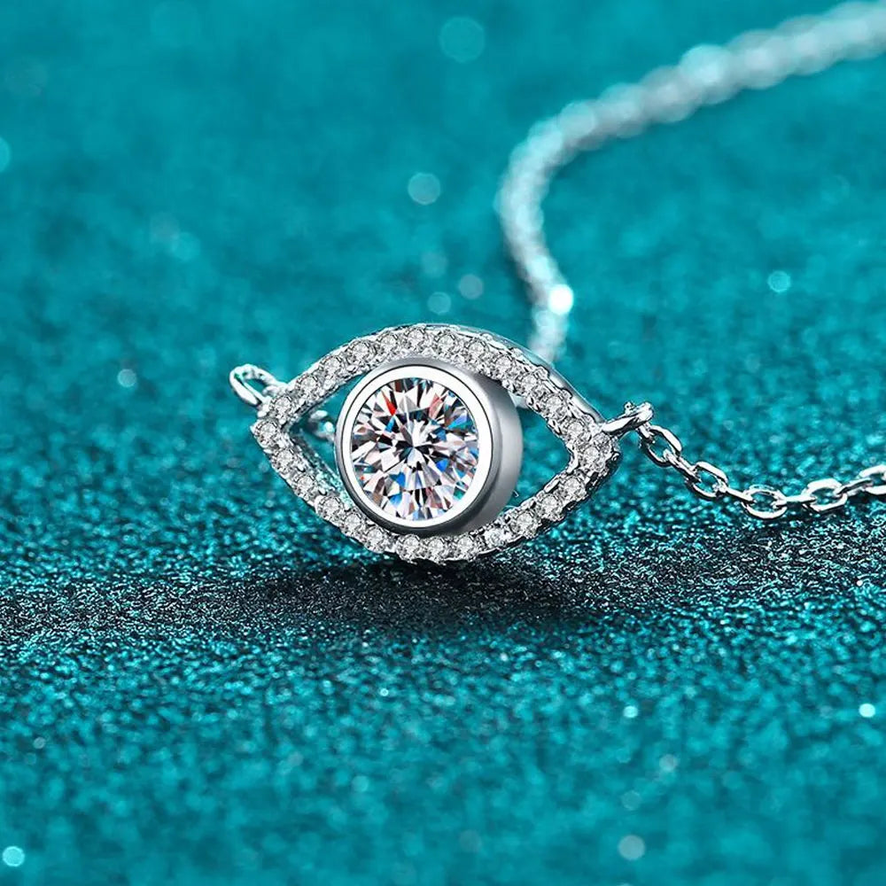 Moissanite Necklace Silver