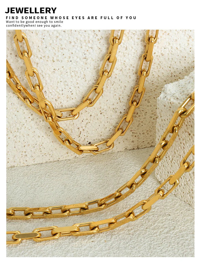 Gold-Plated Luxury Necklace & Bracelet Set