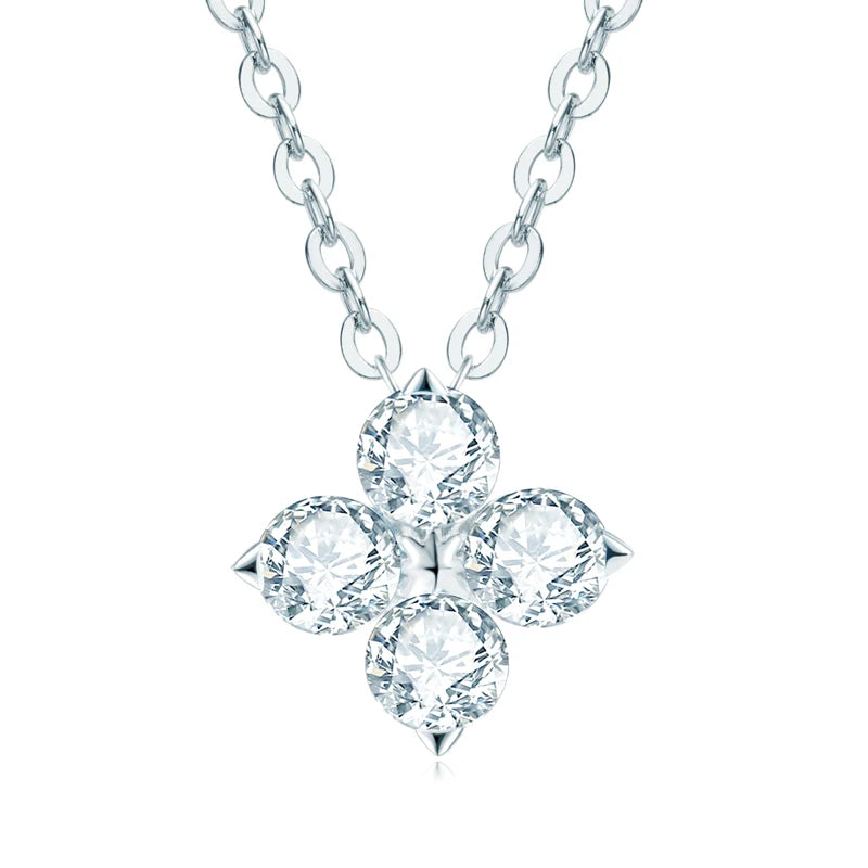 Moissanite Flower Necklace