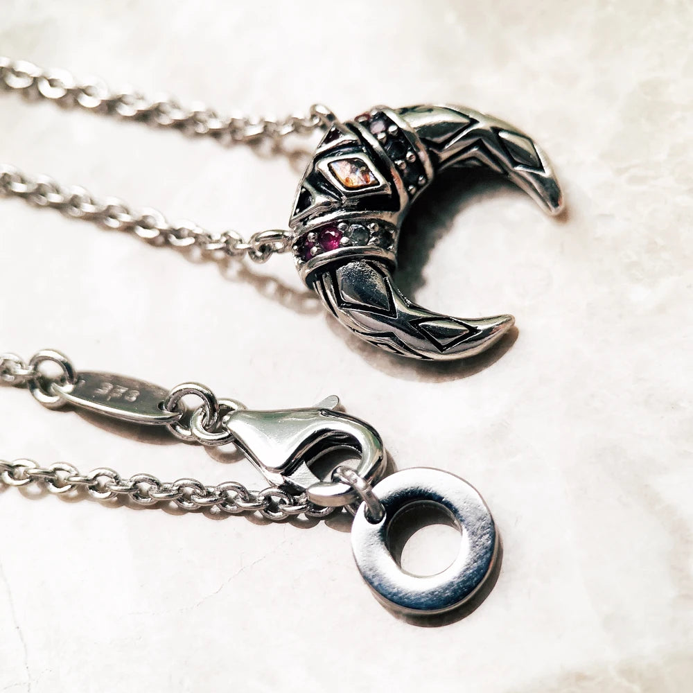 Tiger Tooth Silver Pendant