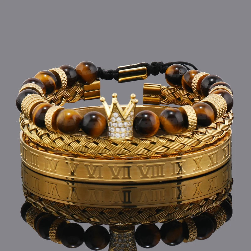 Tiger Stone Crown Bracelet