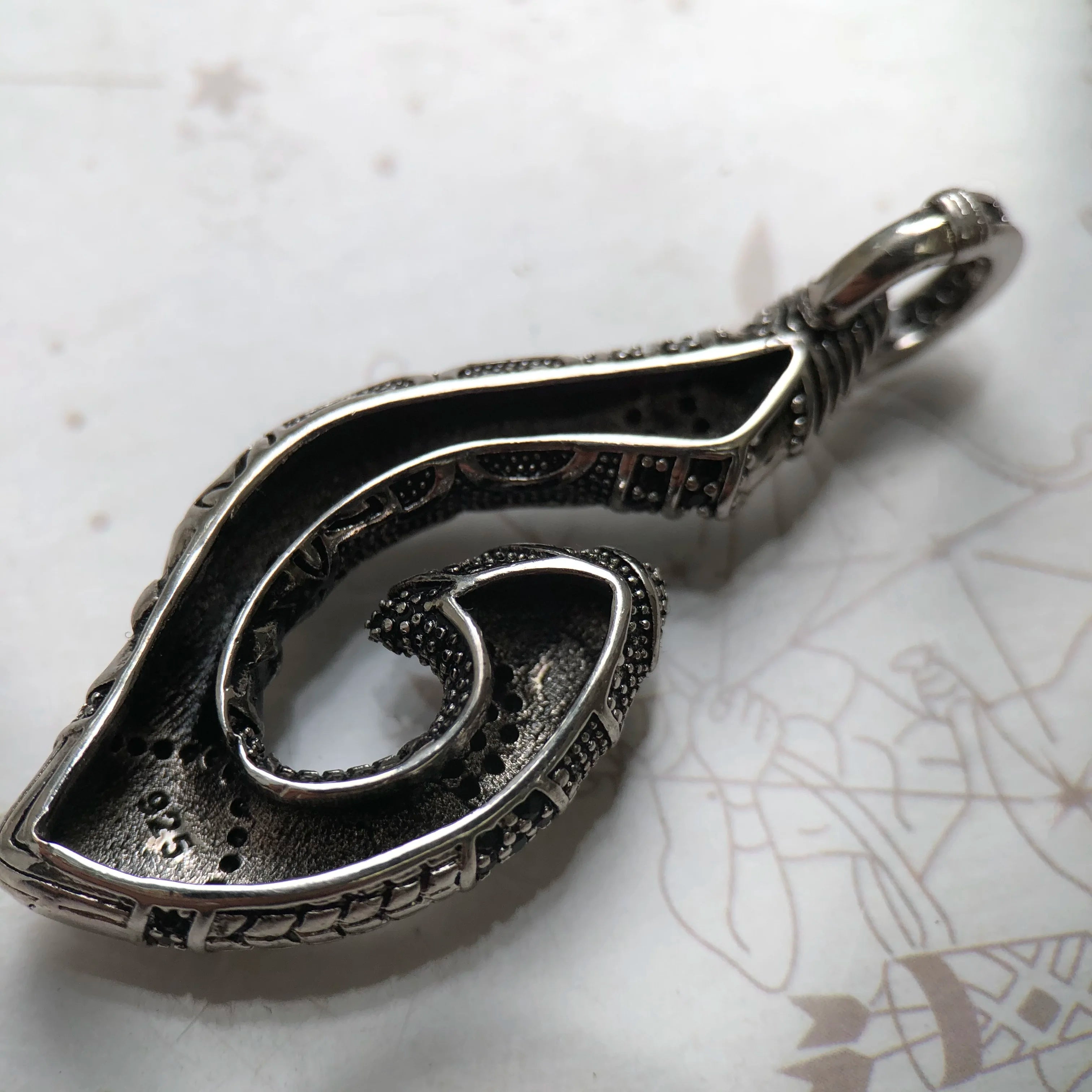 Maori Hook Pendant 925 Sterling Silver