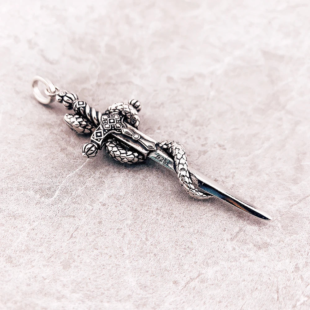 Sterling Sword Pendant Snake