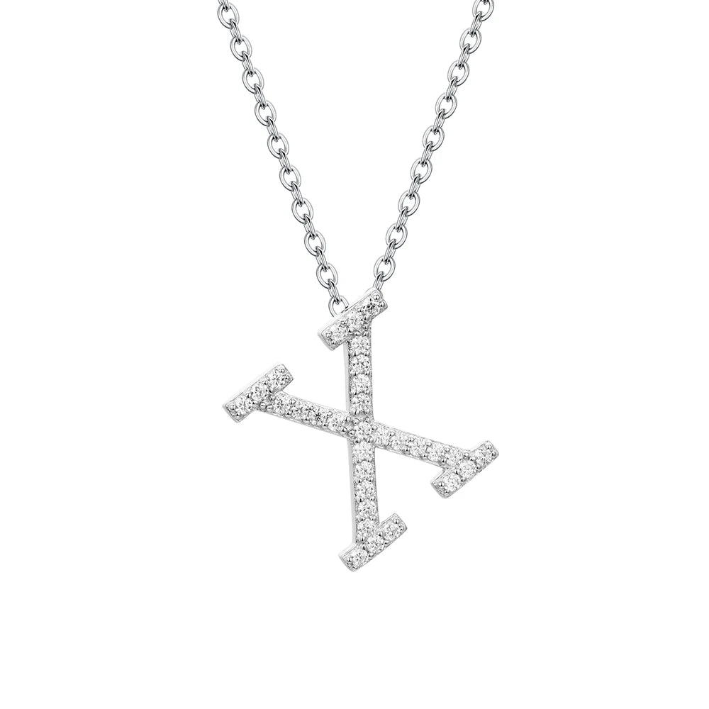 Moissanite Letter Pendant 925