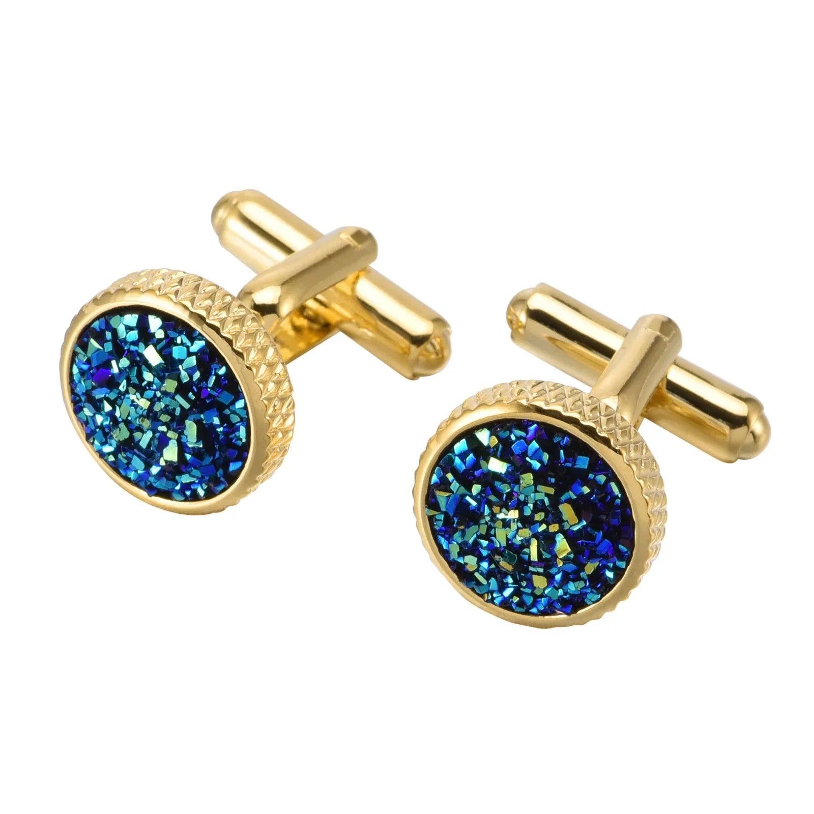 Crystal Round Cufflinks