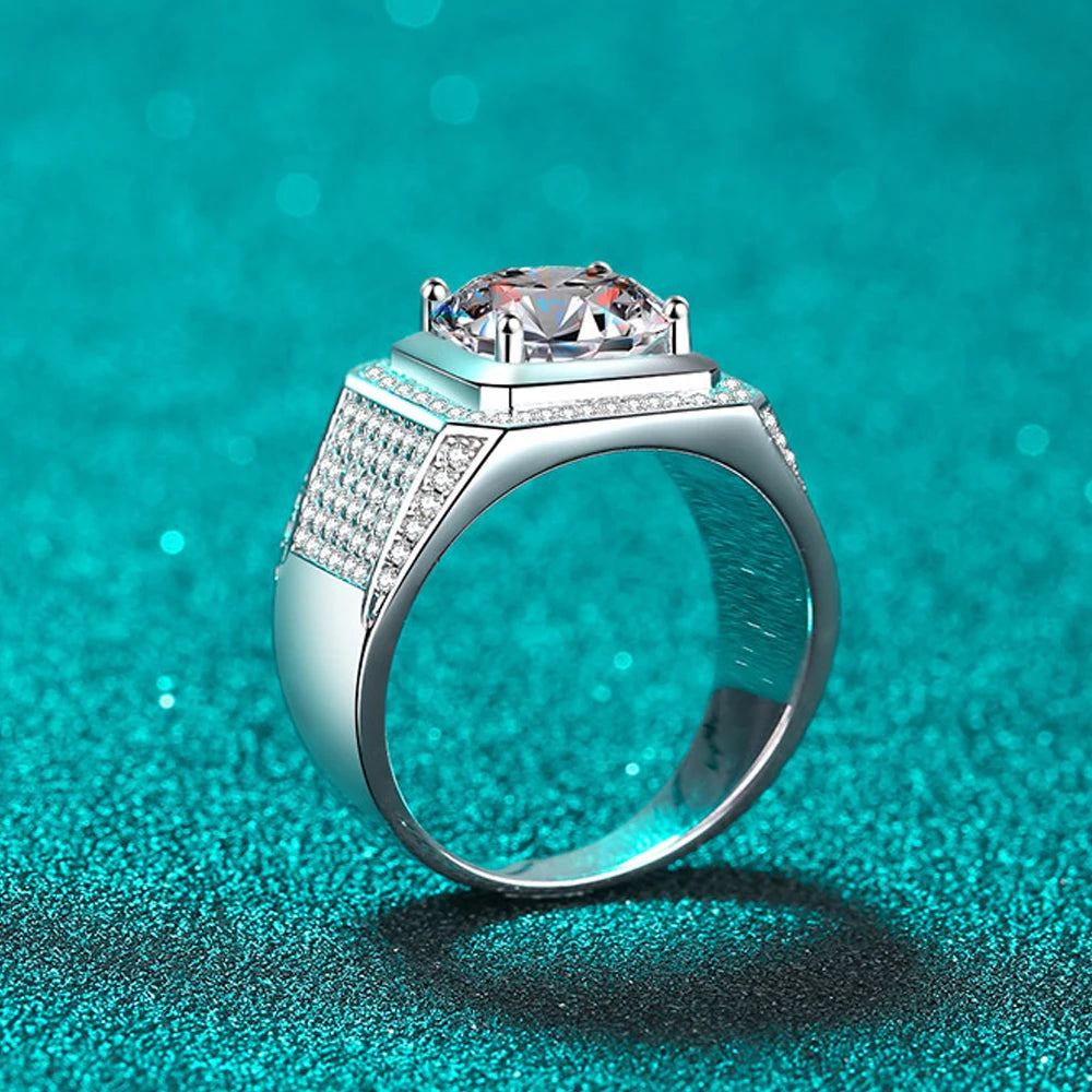 5ct Moissanite Sterling Silver Eternity Ring