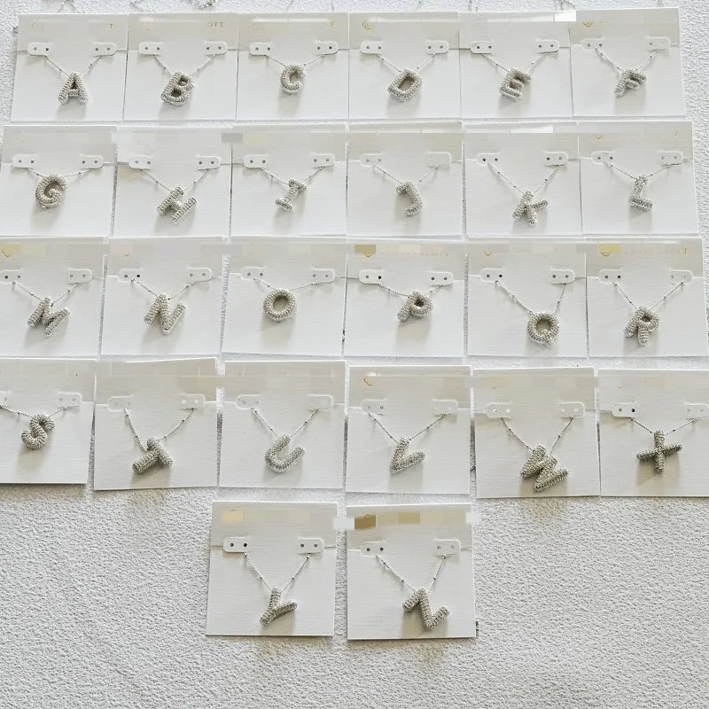 Kendra Scott Gold Initial Letter Necklace – 26 Zircon Alphabet Pendants