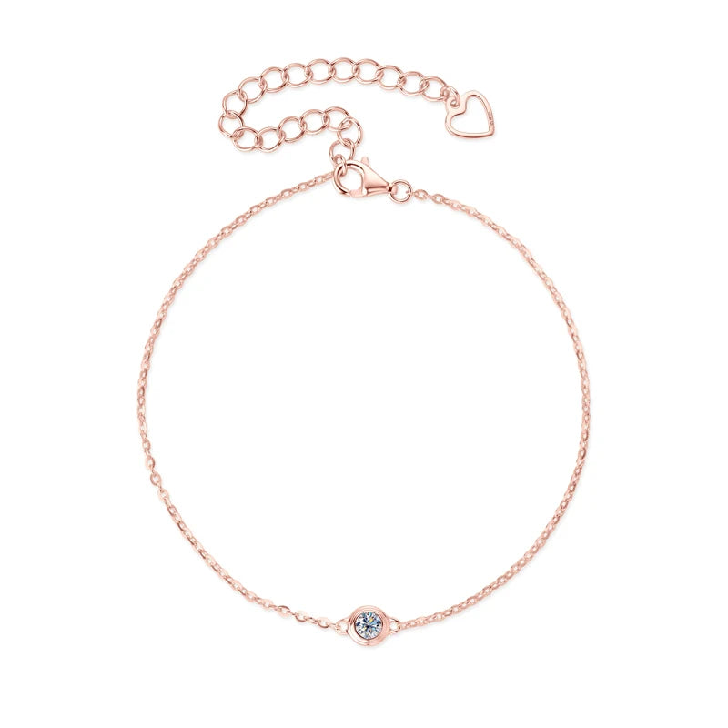 Radiant Round 0.1CT Moissanite Bracelet