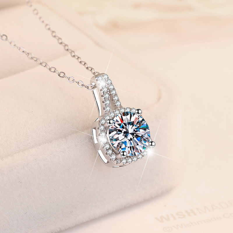 Petite & Pretty Square Moissanite Necklace