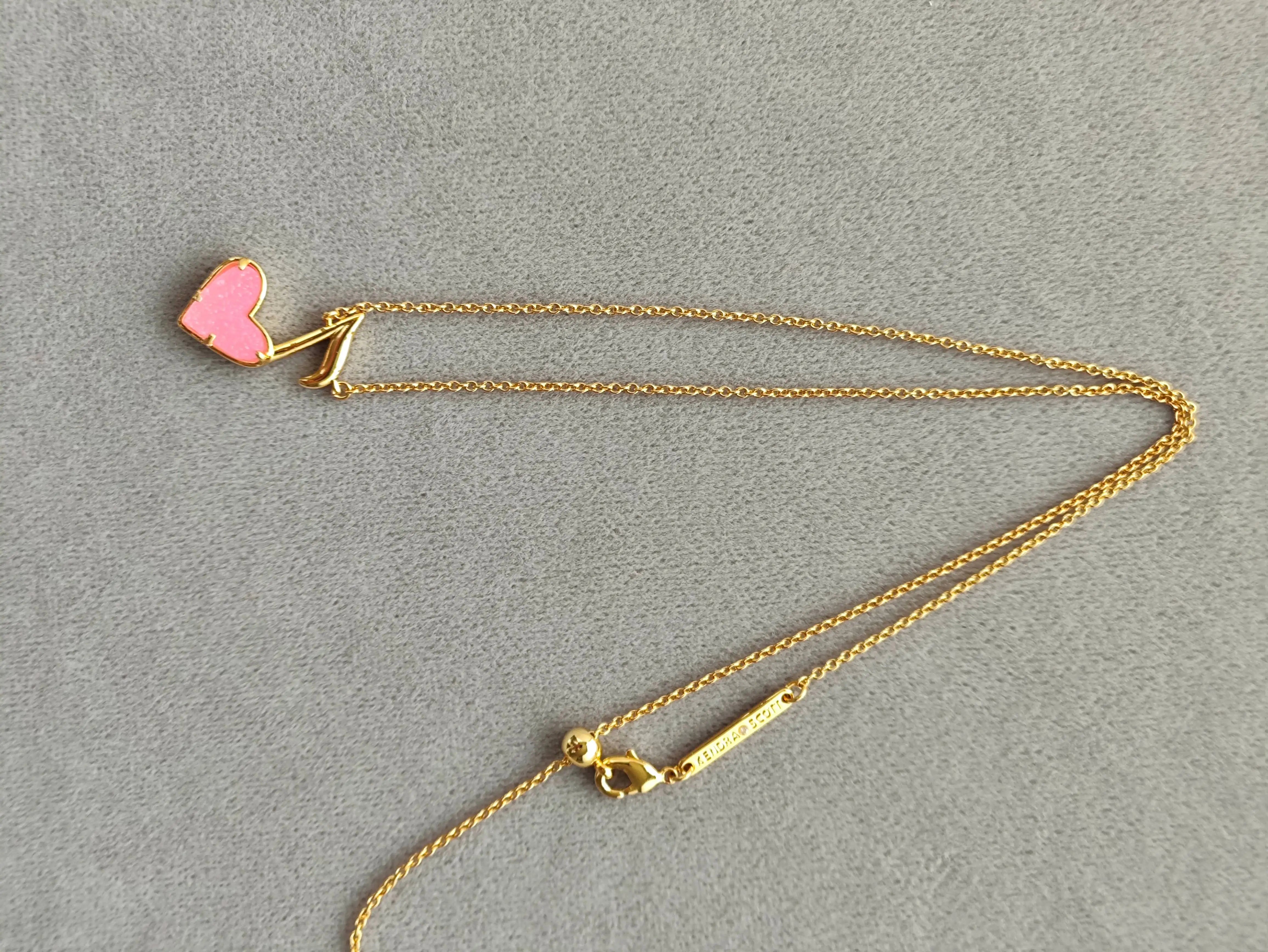 Pink Heart Music Note Necklace…