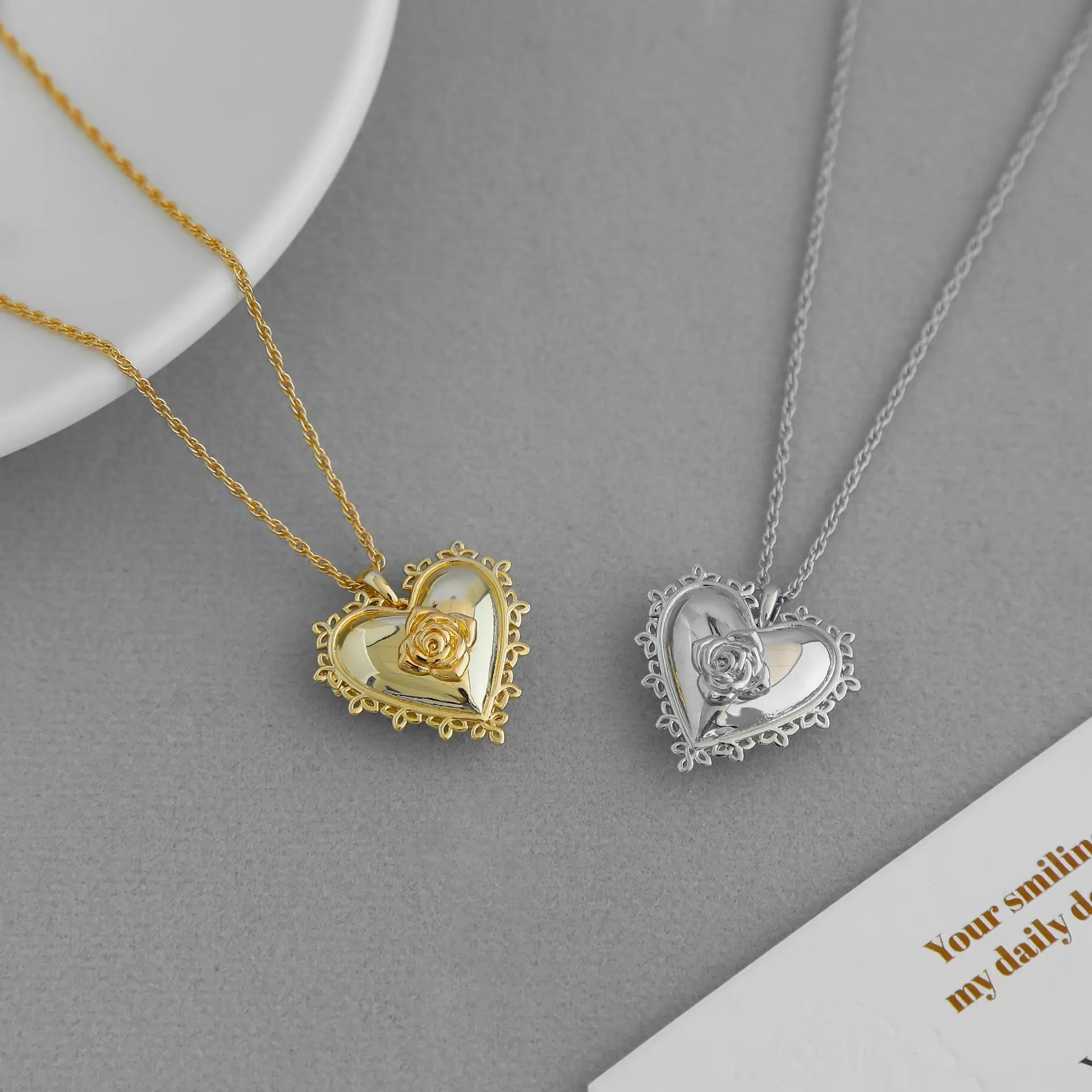 Kendra Scott Gold Lock & Rose Pendant Necklace – Love Clavicle Chain, Trendy Romantic