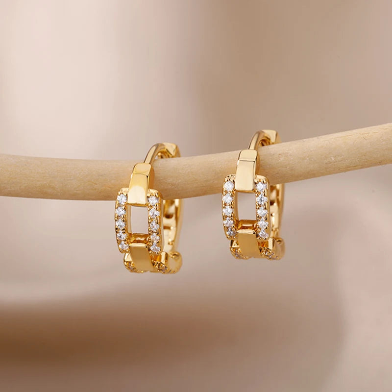 Zircon Luxury Hoop Earrings