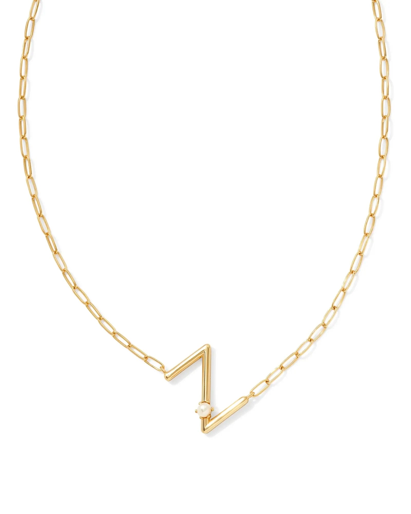 Kendra Scott Pearl Initial Pendant Necklace…