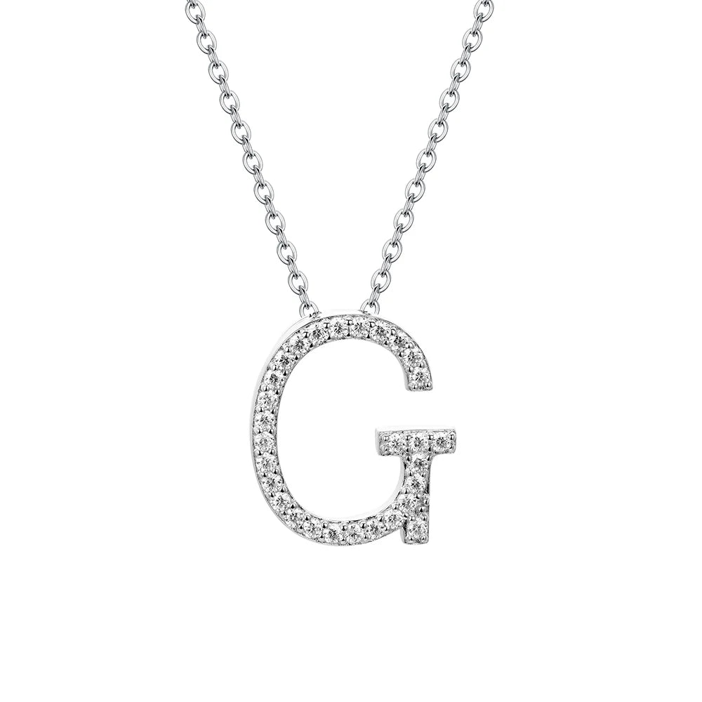 Moissanite Letter Pendant 925