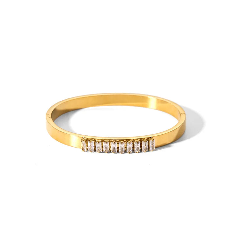 Luxury Cubic Zirconia Bangle Bracelet