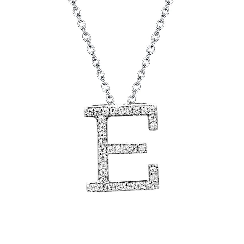Moissanite Letter Pendant 925