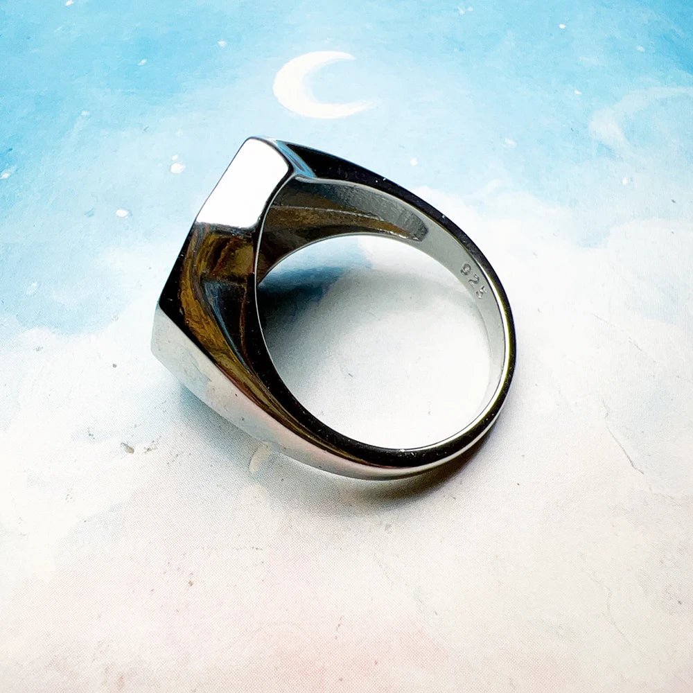 Sterling Silver Onyx Signet Ring